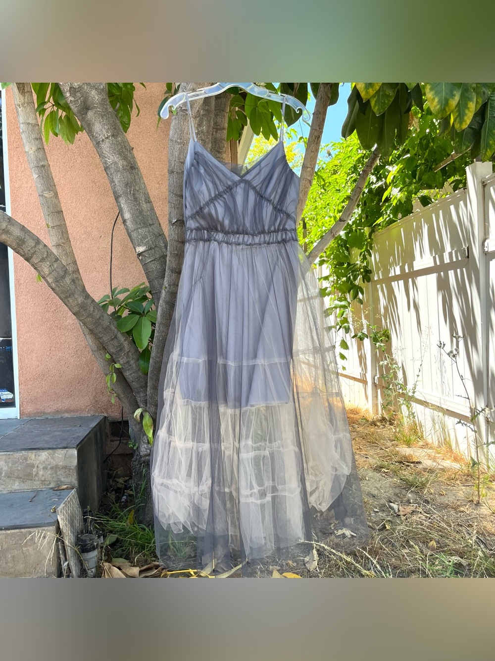 Initial Fascination 2 Dreamy Muted Tiered Tulle Maxi Dress 🩰.